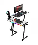 Стіл комп'ютерний кутовий HUZARO HERO 6.0 White RGB Smart ігровий B_2453, фото 3