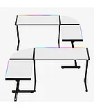 Стіл комп'ютерний кутовий HUZARO HERO 6.0 White RGB Smart ігровий B_2453, фото 5