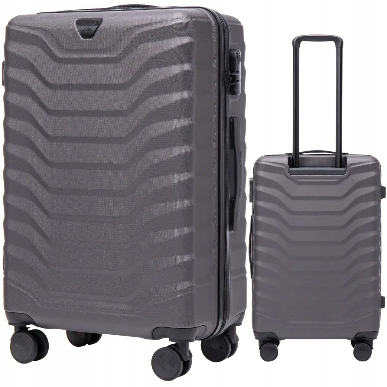 Валіза дорожня Wings PEA01 Темно-сірий пластик ABS+ для поїздок подорожей B_2454, фото 1