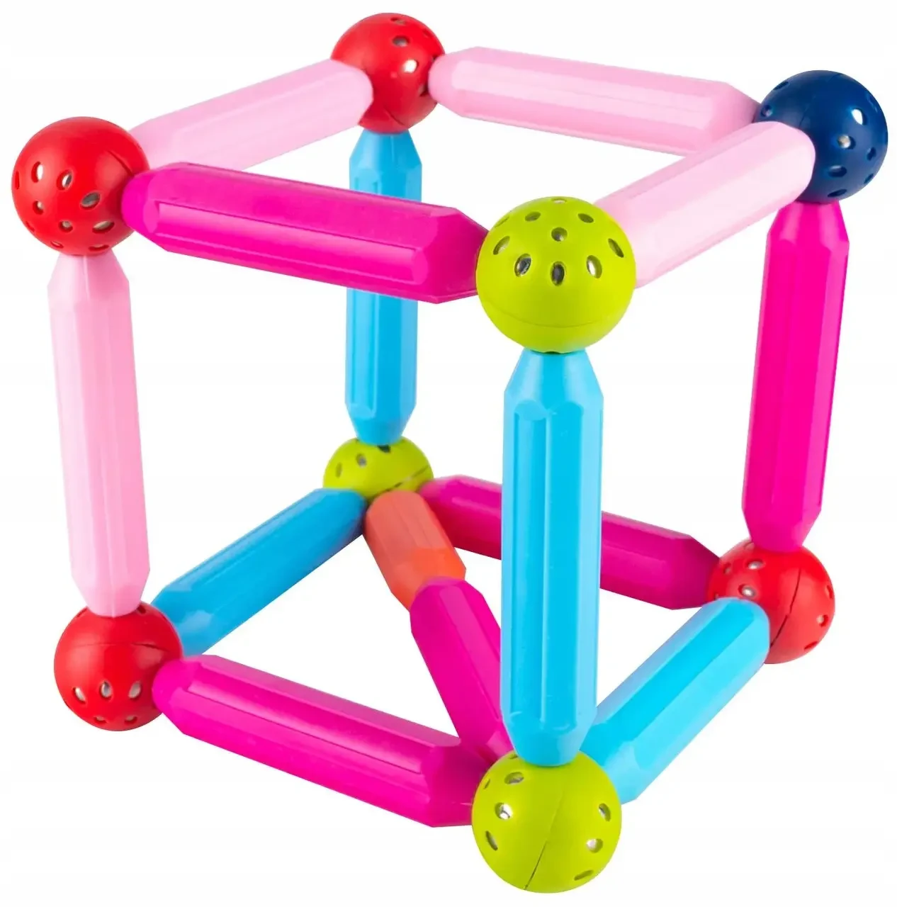 Конструктор магнітний дитячий Gotel блоки набір магнітних кубиків 64 штук для дітей B_2455, фото 1