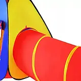 Намет дитячий з тунелем 3в1 ігрова 23871 + чохол розкладний будиночок для дітей B_2455, фото 6