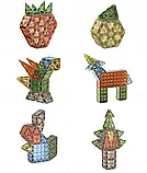 Конструктор магнітний ігровий BK Алмазний динозавр магнітні блоки набір 90 штук для дітей B_2455, фото 4