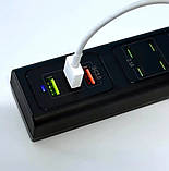 HUB адаптер USB Type-C подовжувач 1 м US-D01 85W 6Type-C 3USB 110-265V 1 м чорний (SH021437), фото 4