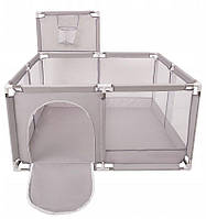 Манеж дитячий з кошиком Handloteka 125x125x66 см KK-100X-69 без кульок для дітей B_2460