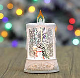 Ночник на батарейках новорічний Свічка XMAS WDL 23005C 3577 сніговик (SH021411), фото 3