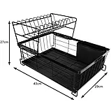 Дворівнева сушарка для посуду Ruhhy 19163 B_2467, фото 2