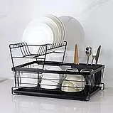 Дворівнева сушарка для посуду Ruhhy 19163 B_2467, фото 4