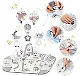 Килимок розвивальний дитячий 5в1 Nukido Balloons інтерактивний для малюків B_2433 Сірий, фото 8