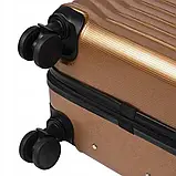 Валіза дорожня Wings PC140 на колесах для подорожей B_2377 Золотиста, Середня, фото 4