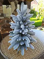 Ялинка лита Преміум засніжена офісна 60 см на пні штучна ялинка на стіл для офісу будинку B_2469