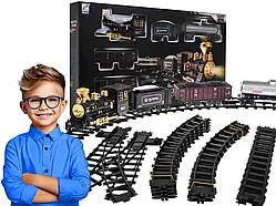 Дитяча залізниця ZKT-60-18 електропоїзд металевий з функцією диму для дітей B_2473