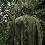 Пончо тактичний Badger Outdoor Rain Poncho Ripstop Olive для військових риболовлі полювання B_2477, фото 7