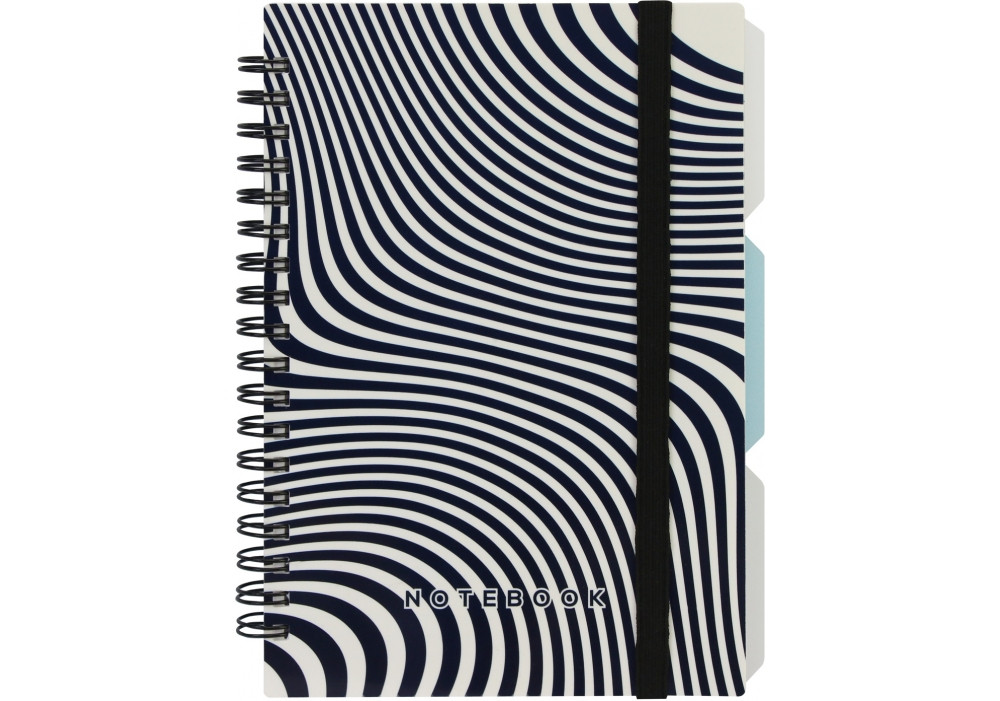 Блокнот "DESIGN 46", B6, пластикова обкл., спіраль, з розділювачами., 100 арк., клітинка, фото 1