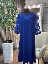 Елегантна жіноча сукня, тканина "Креп-Дайвінг" 60, 62 розмір 60, фото 5