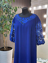 Елегантна жіноча сукня, тканина "Креп-Дайвінг" 60, 62 розмір 60, фото 4