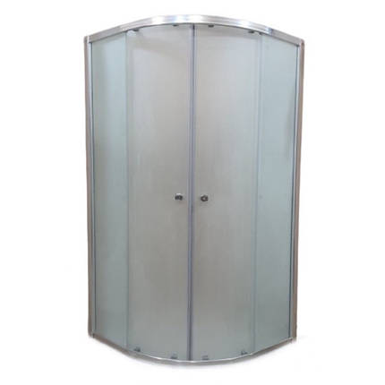 Душова кабіна Shower SATURN STN-005 90х90х190см без піддону напівкругла розсувні двері скло 5 мм, фото 1