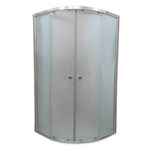 Душова кабіна Shower SATURN STN-005 90х90х190см без піддону напівкругла розсувні двері скло 5 мм