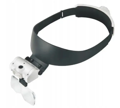 Бінокулярна налобна лупа MG82000-J з LED-підсвіткою, 5 змінних лінз (1.0X, 1.5X, 2.0X, 2.5X, 3.5X), фото 1