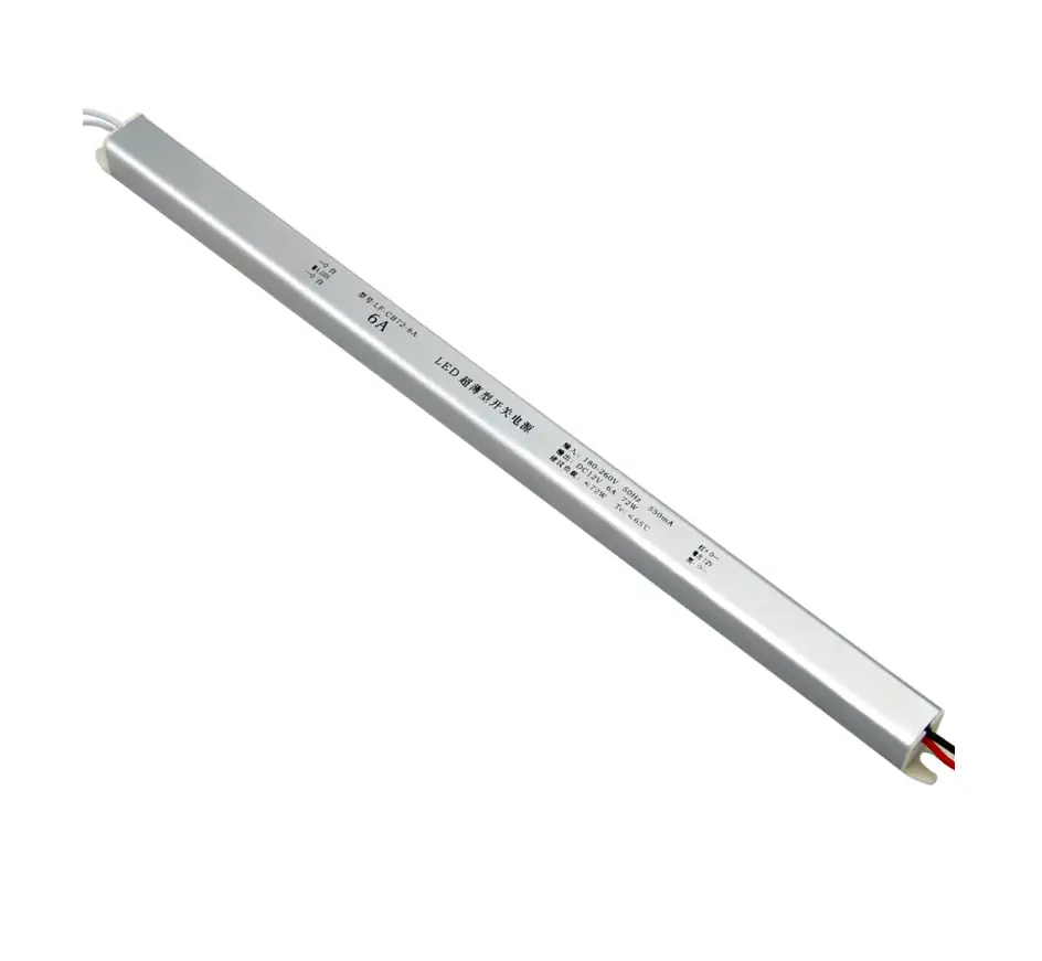 Блок живлення LEDTech 12v 6а 72Вт "stick" в алюмінієвому корпусі 360х17х17мм, фото 1