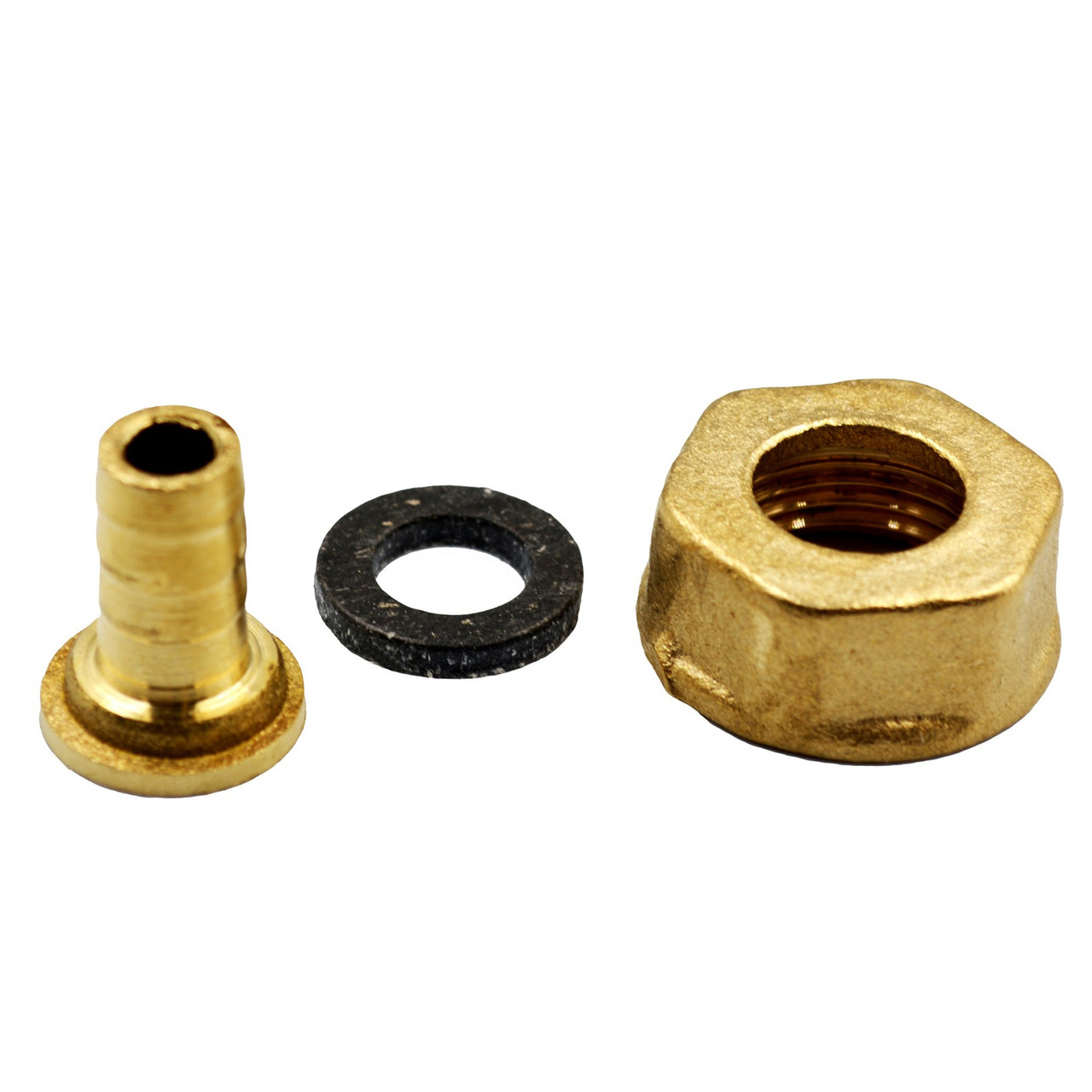 Штуцер перехідник для газового балона Україна 21,8 мм внутрішнє ліве різьблення х М10 розбірний латунний, фото 1