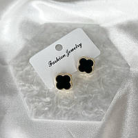 Сережки нержавіюча сталь Stainless Steel Ювелірна біжутерія Англійський замок Золотистий 14 мм S15290