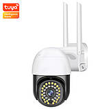 Камера відеоспостереження зовнішня C18 Tuya app Wi-Fi IP 3.0MP з нічним баченням і поворотним механізмом, фото 3
