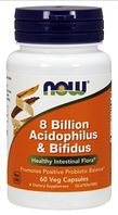 Комплекс пробиотиков Now Foods 8 Billion Acidophilus and Bifidus 60 caps