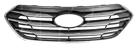 Решітка радіатора Hyundai Santa Fe 3 16-18 Fps темно-сіра, молд.хром,-отв.під камеру