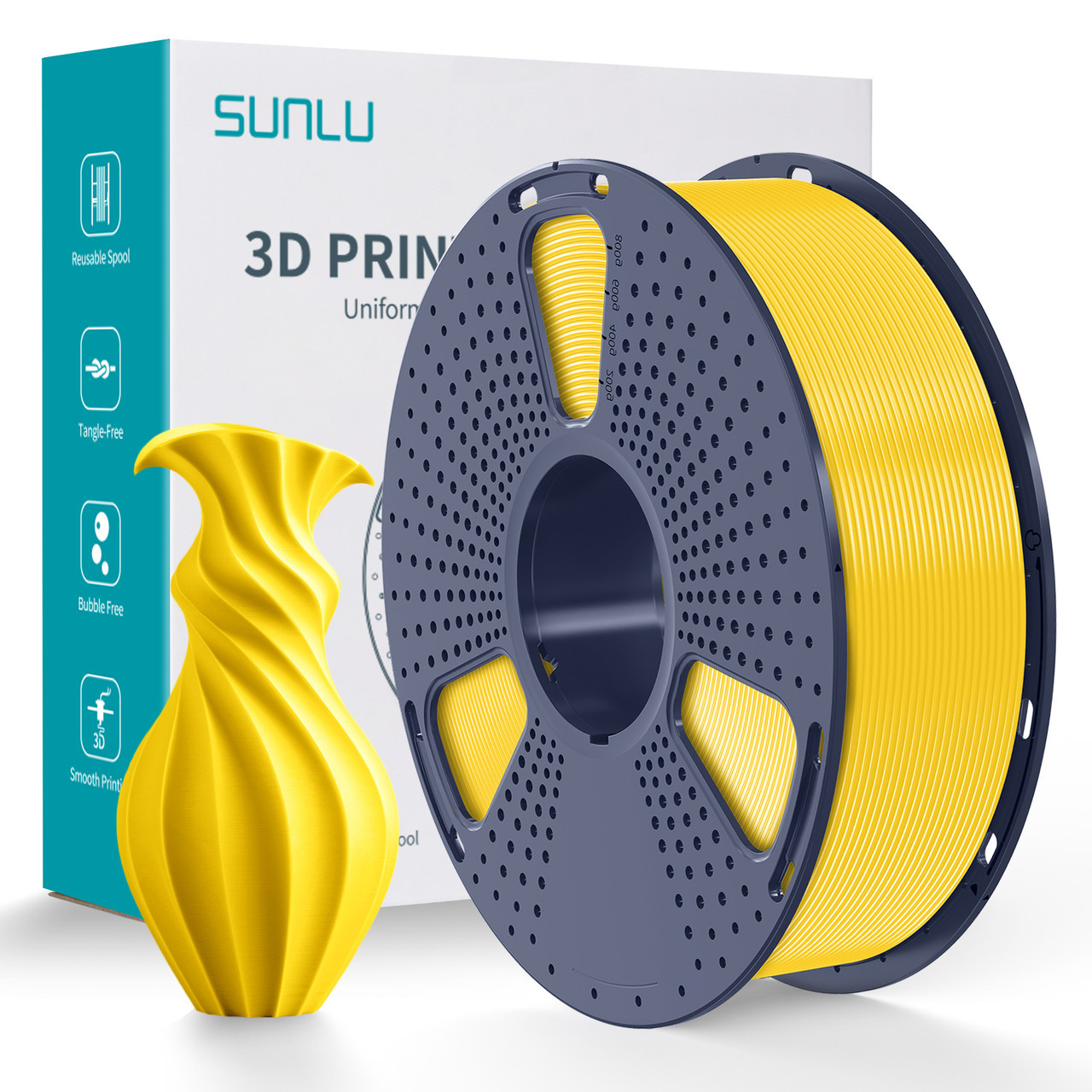 Пластик филамент SUNLU PLA Yellow (04441012Z), 1.75mm, 1kg, Жовтий
