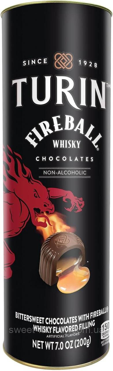 Шоколадні цукерки Turin Fireball Whisky Chocolates 200g