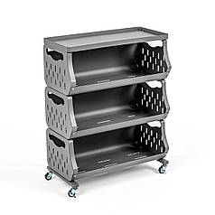 Стелаж універсальний для зберігання триярусний 60х30х77см SW-00002259