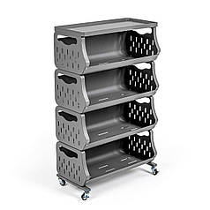 Стелаж універсальний для зберігання чотириярусний 60х30х77см SW-00002260