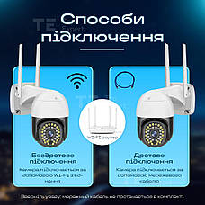 Вуличний ip камера відеоспостереження C18 TUYA wifi 360/90 3.0mp поворотна з віддаленим доступом, фото 2