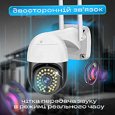 Вуличний ip камера відеоспостереження C18 TUYA wifi 360/90 3.0mp поворотна з віддаленим доступом, фото 3