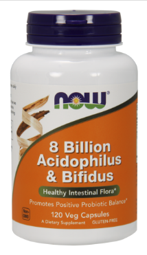 Комплекс пробіотиків Now Foods 8 Billion Acidophilus and Bifidus 120 caps