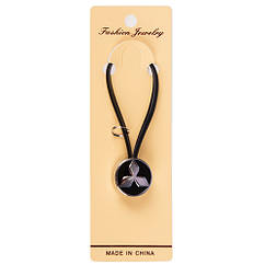 Брелок MITSUBISHI із силіконовим ремінцем чорного кольору метал та силікон 44820