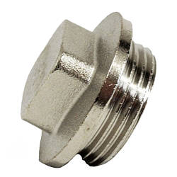 Заглушка для труб Ango зовнішнє різьблення 3/4 дюйма латунна нікельована