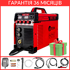 Зварювальний напівавтомат Edon MIG-315 NEW + MMA (Єврорукав, 20-315 А, MIG/MAG 0.8-1.2 мм, MMA 1.6-4.0 мм, Гарантія 3 роки)