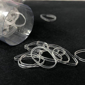 Резинки силіконові для волосся в колбі - прозорі