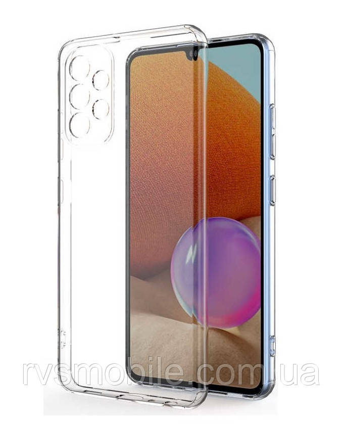 Силіконовий чохол для Samsung Galaxy A72 - Прозорий (із заглушками)