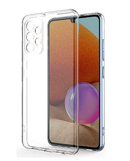 Силіконовий чохол для Samsung Galaxy A72 - Прозорий (із заглушками)