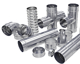 Оцинкована гнучка вставка  із фланцем Ø110, фото 3