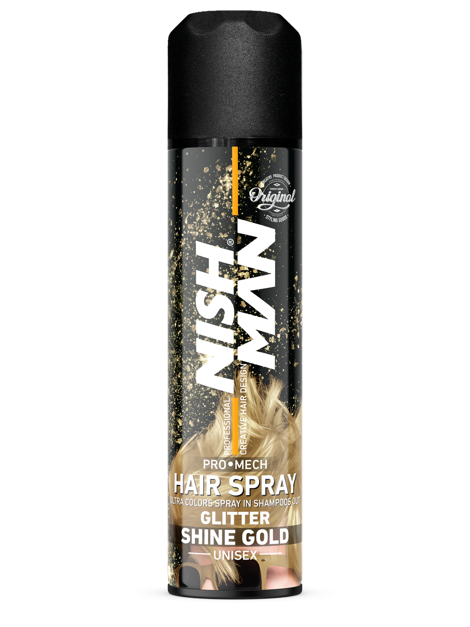 Спрей для волосся, що фарбує Nishman Hair Coloring Spray Gold Золото з блиском 150мл