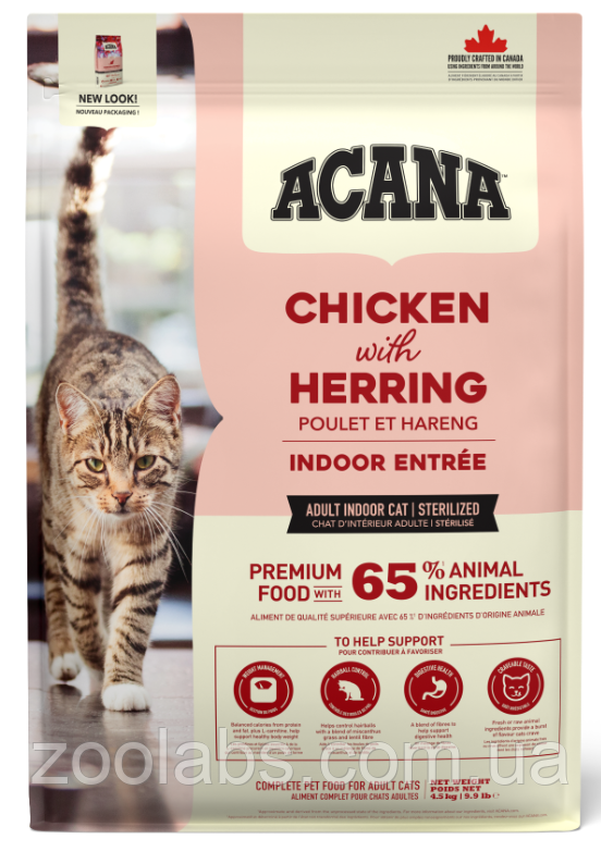 Acana Indoor Entree Cat | Корм Acana для дорослих котів 1,8 кг