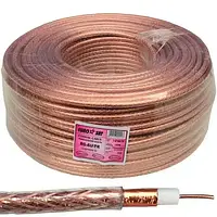 Кабель RG-6/TR EuroSat, (1,02CCS+CCA-foil+64x0,12), діам-6,8мм, прозорий