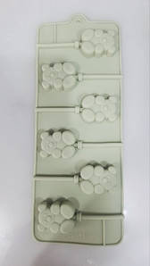 Форма силіконова для льодяників на 6 виробів 23 х 9 см Барні ( шт.)