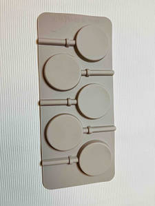 Форма силіконова для льодяників на 5 виробів 24 х 10 см Круг ( шт.)