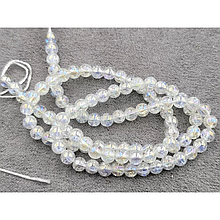 Намистини Сніговий кришталь 4мм з переливом