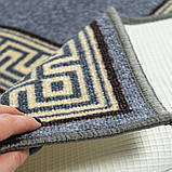 Набір Килимків для Ванної та Туалету на гумовій основі Taba 222-2 57х90 та 57х60 см Сірий, фото 5