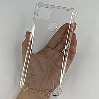 Чохол для Xiaomi Redmi 9C прозорий з бронь кутами